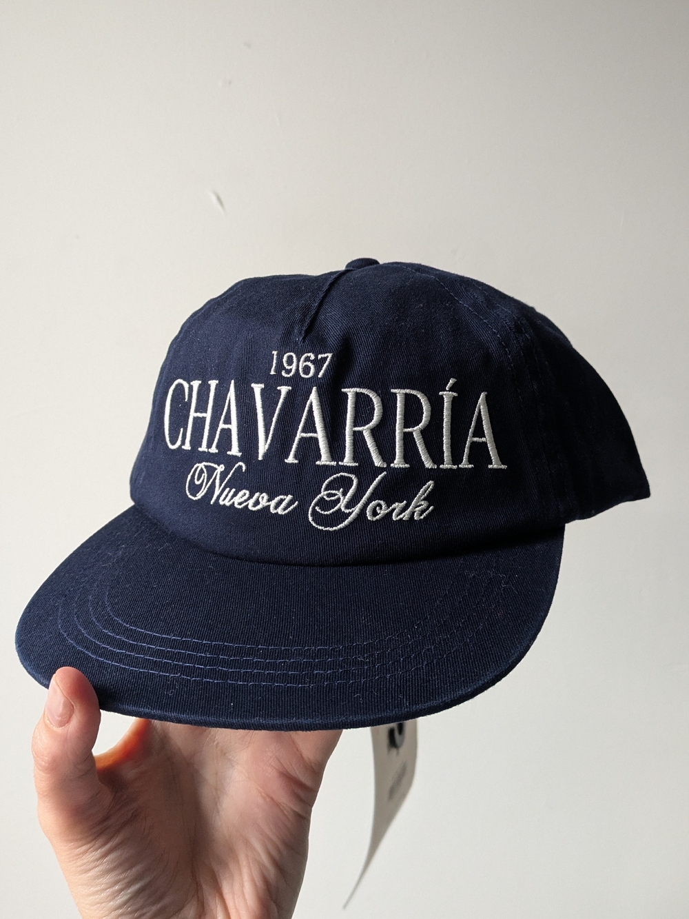 NWT WILLY CHAVARRIA  Zara Navy and White Baseball Cap with Embroidered Labels - Picture 9 of 12